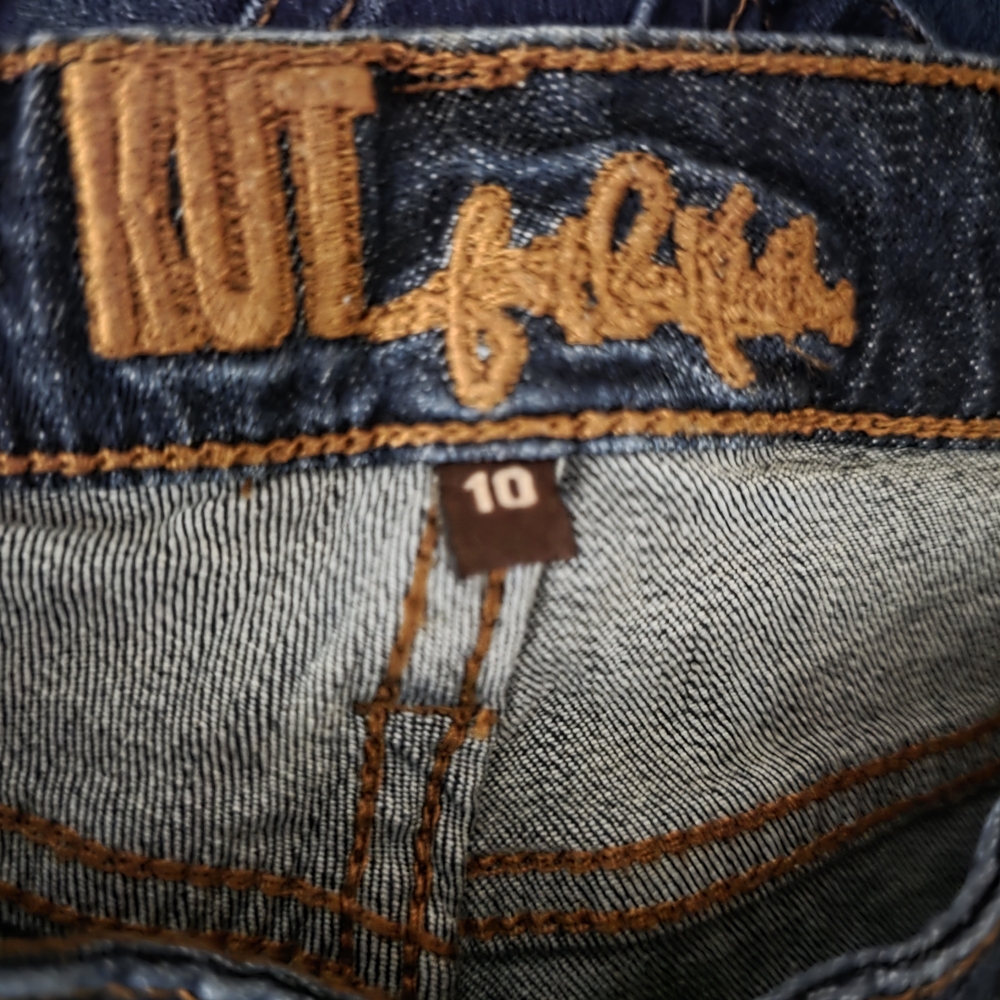 KUT Bardot Blue Jeans Classic Indigo Heavy-Duty Stitching